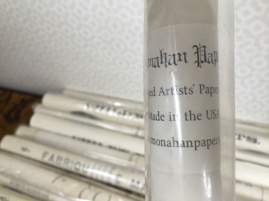 JUST ADDED - NEW Stoneware Crock Style Pot Filled With Vintage Style Hand Dyed Artists' Paper Documents Monahan Papers - See Photos [Photo 12]