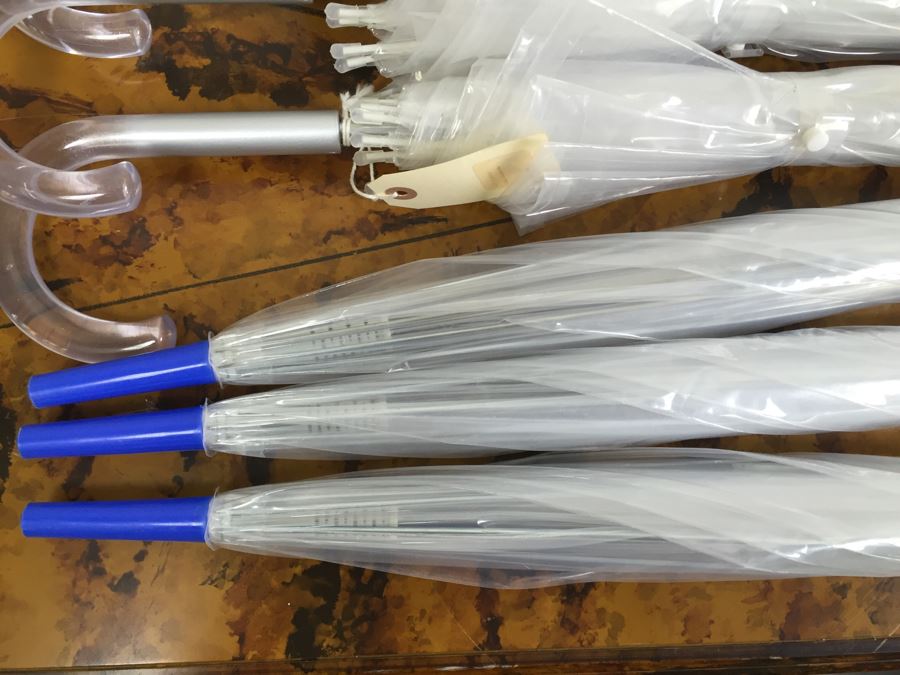 JUST ADDED - NEW Stoneware Crock Style Umbrella Stand Filled With (7) New Umbrellas [Photo 15]