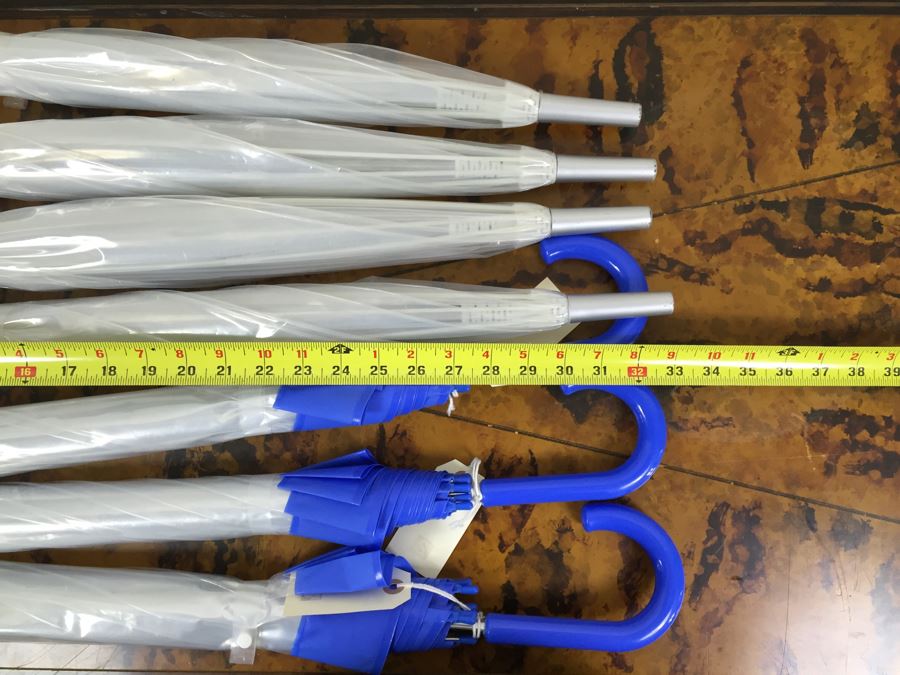 JUST ADDED - NEW Stoneware Crock Style Umbrella Stand Filled With (7) New Umbrellas [Photo 16]