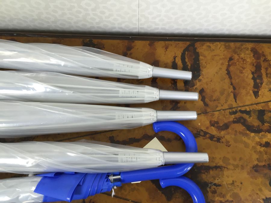 JUST ADDED - NEW Stoneware Crock Style Umbrella Stand Filled With (7) New Umbrellas [Photo 12]