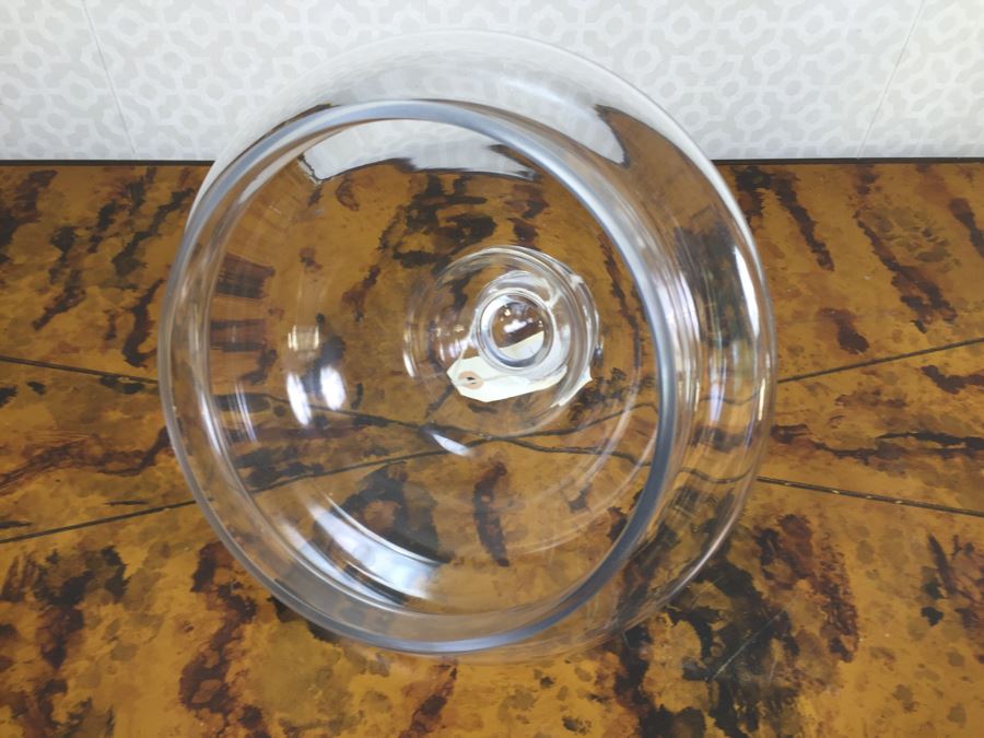 JUST ADDED - Decorative Faux Wooden Scissors, Tall Footed Glass Jar With Lid Filled With Fabric Wound Around Wooden Spools And Rope (Retails Over $400) [Photo 5]