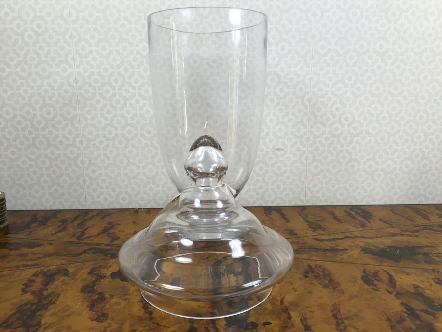 JUST ADDED - Decorative Faux Wooden Scissors, Tall Footed Glass Jar With Lid Filled With Fabric Wound Around Wooden Spools And Rope (Retails Over $400) [Photo 3]