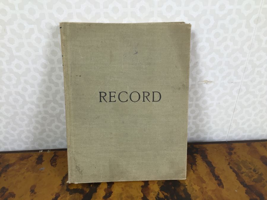 JUST ADDED - Vintage Record Keeping Book, (12) NEW Gift Tag Sets And Ribbon And White Ceramic Container [Photo 2]