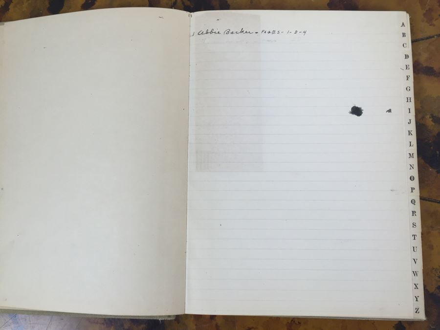 JUST ADDED - Vintage Record Keeping Book, (12) NEW Gift Tag Sets And Ribbon And White Ceramic Container [Photo 6]