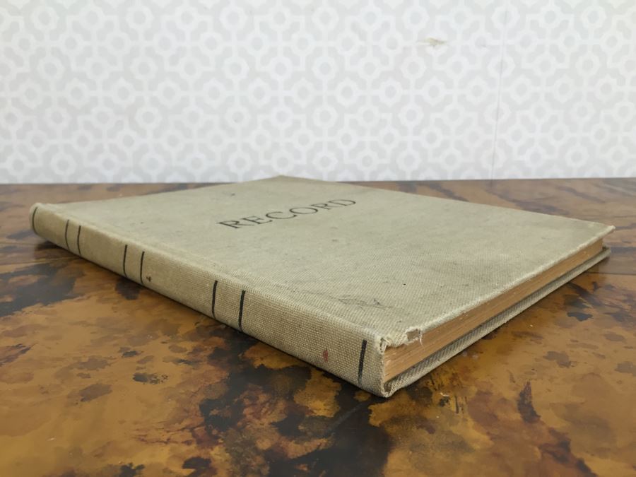 JUST ADDED - Vintage Record Keeping Book, (12) NEW Gift Tag Sets And Ribbon And White Ceramic Container [Photo 3]