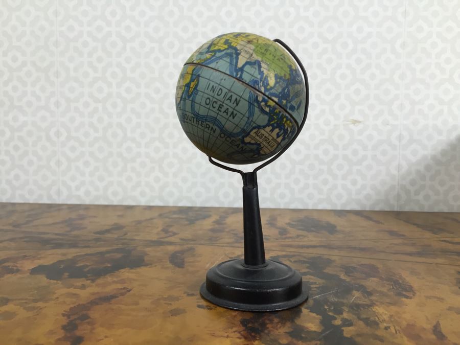 JUST ADDED - Vintage Mini World Globe, (4) Vintage Books With Map Bookcovers And Set Of (2) New Paper Packs [Photo 19]