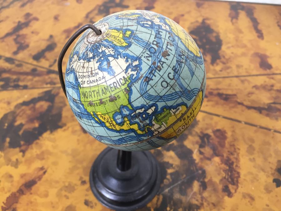 JUST ADDED - Vintage Mini World Globe, (4) Vintage Books With Map Bookcovers And Set Of (2) New Paper Packs [Photo 22]