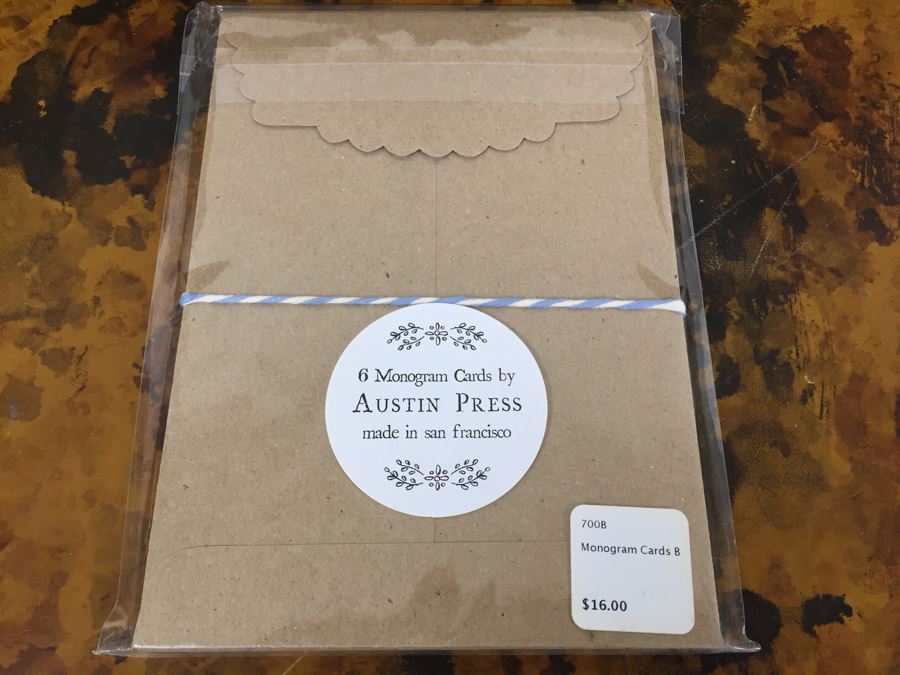 Wooden Crate Wall Shelf With Over 30 New Monogram Cards From Austin Press [Photo 4]