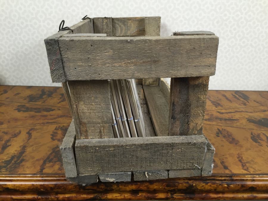 Wooden Crate Wall Shelf With Over 30 New Monogram Cards From Austin Press [Photo 6]