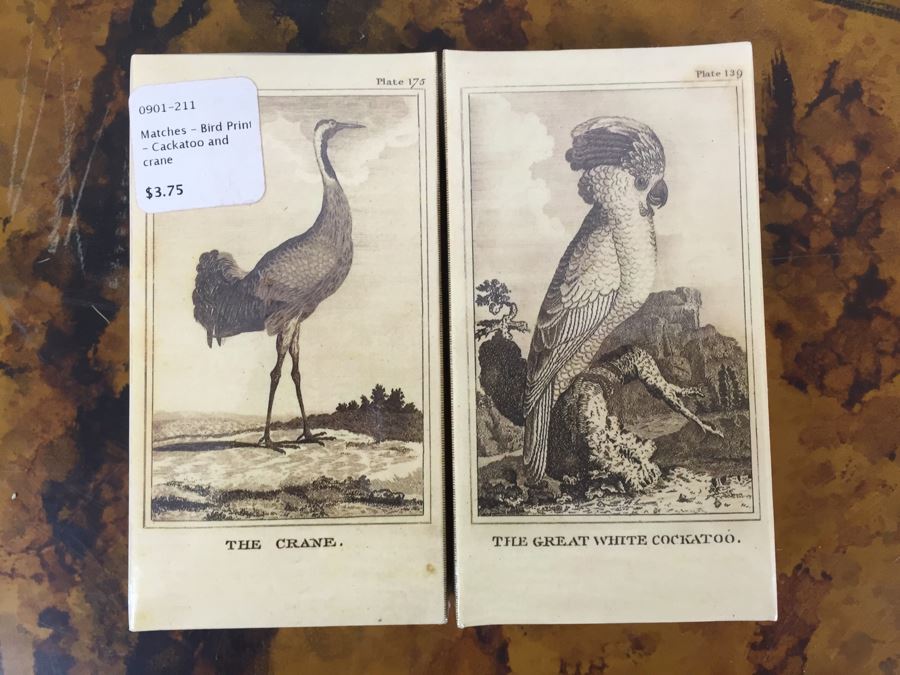 JUST ADDED - (3) New Sideshow Press Safety Matches, (2) New Bird Print Matches, (5) New Oatmeal Soap Bars, (2) Glass Bowls And Pool Boy Doorbell [Photo 9]