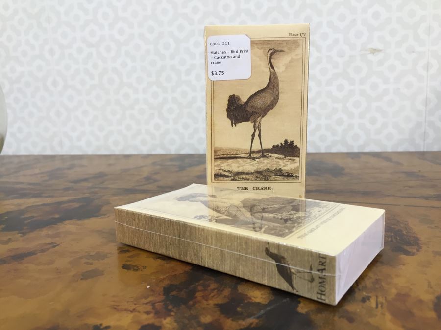 JUST ADDED - (3) New Sideshow Press Safety Matches, (2) New Bird Print Matches, (5) New Oatmeal Soap Bars, (2) Glass Bowls And Pool Boy Doorbell [Photo 10]