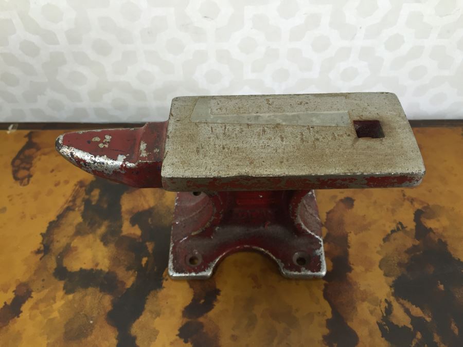 Collection Of (7) Small Metal Anvils And Metal Statue Figurine [Photo 4]
