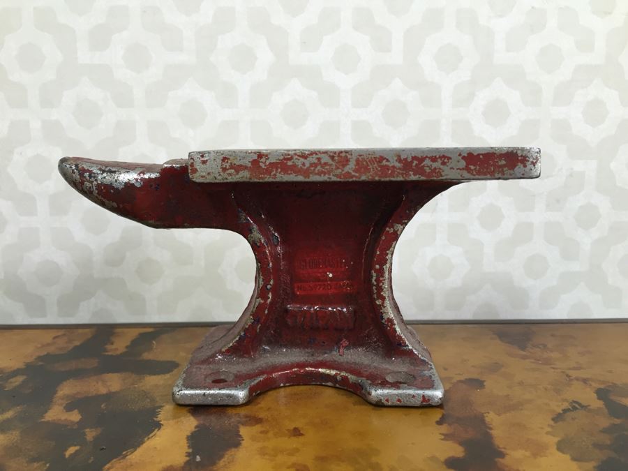 Collection Of (7) Small Metal Anvils And Metal Statue Figurine [Photo 2]