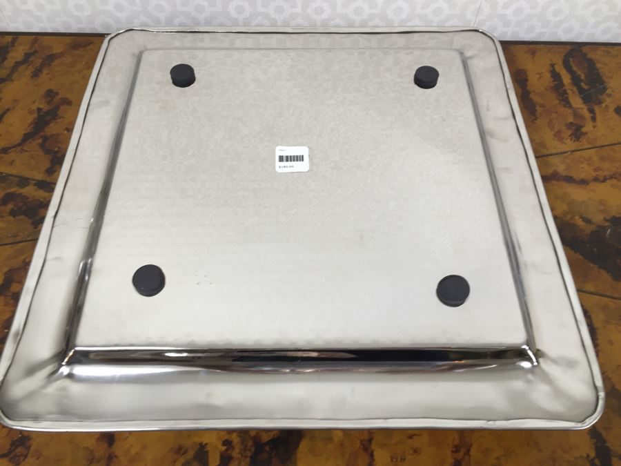 Polished Metal Tray With Rope Handles, Large Jar With Rope Handle And Lot Of (9) New Vintage Style B&W Posters [Photo 5]