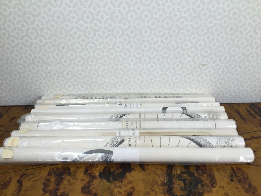 Polished Metal Tray With Rope Handles, Large Jar With Rope Handle And Lot Of (9) New Vintage Style B&W Posters [Photo 12]