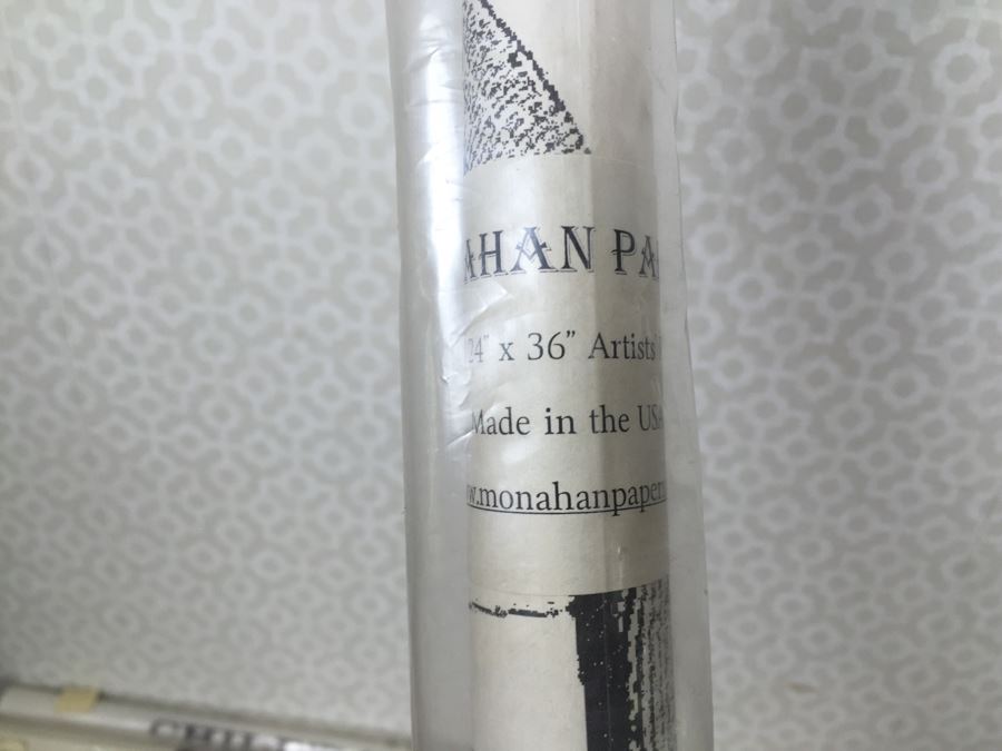 Polished Metal Tray With Rope Handles, Large Jar With Rope Handle And Lot Of (9) New Vintage Style B&W Posters [Photo 16]