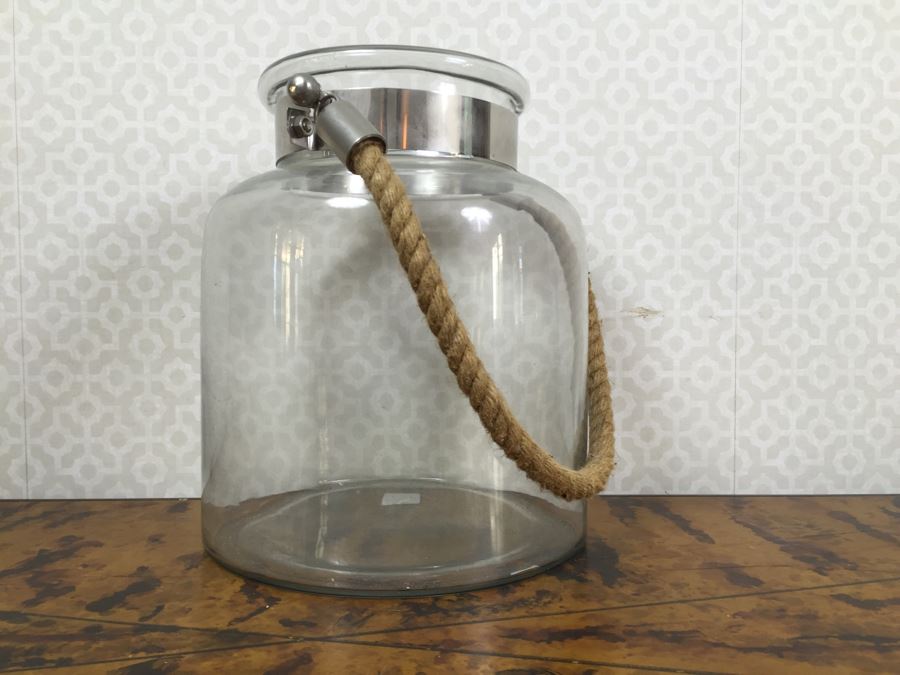 Polished Metal Tray With Rope Handles, Large Jar With Rope Handle And Lot Of (9) New Vintage Style B&W Posters [Photo 7]