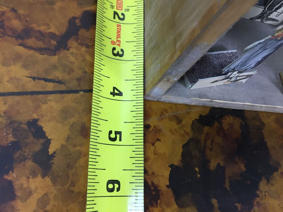 Wooden Display Box With Figures 10'W X 11'H X 4'D And Ceramic Jar Sago 6'H [Photo 10]