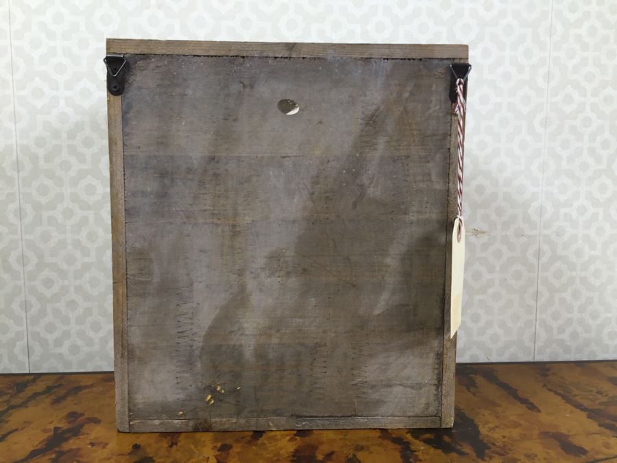 Wooden Display Box With Figures 10'W X 11'H X 4'D And Ceramic Jar Sago 6'H [Photo 6]