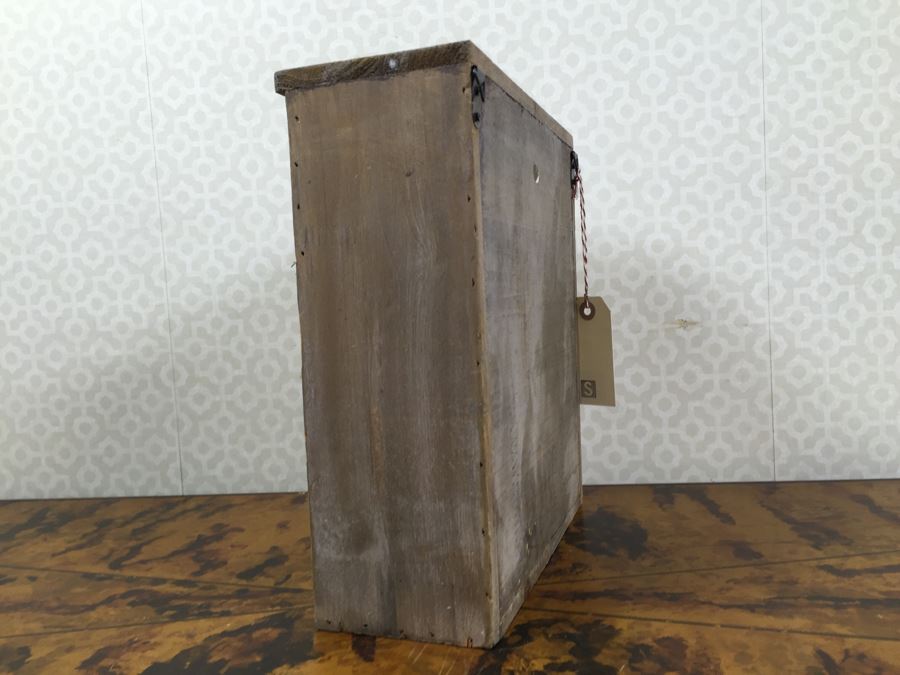 Wooden Display Box With Figures 10'W X 11'H X 4'D And Ceramic Jar Sago 6'H [Photo 7]