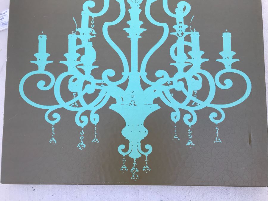 Framed Canvas Print Of Chandelier 30.5' X 30.5' Retails $160 [Photo 2]