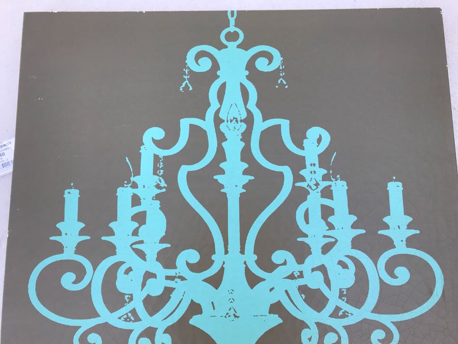 Framed Canvas Print Of Chandelier 30.5' X 30.5' Retails $160 [Photo 4]