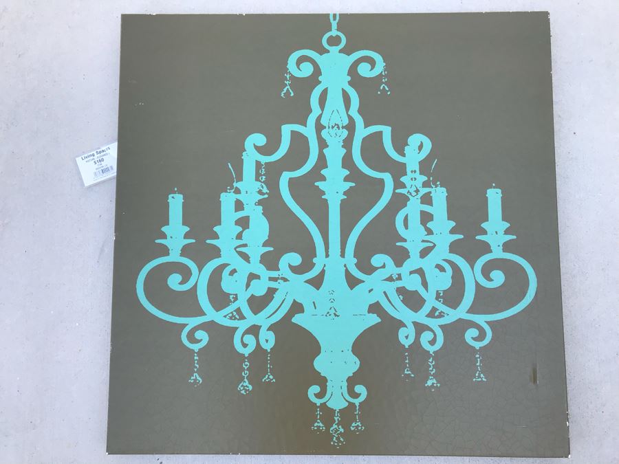 Framed Canvas Print Of Chandelier 30.5' X 30.5' Retails $160 [Photo 1]