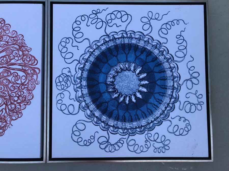 Set Of (3) Framed Canvas Prints Of Ocean Gems Retails $140 [Photo 2]