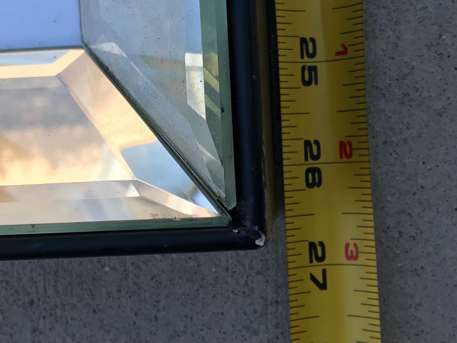 Vintage Photographic Print Of New York City Steelworkers Sitting On Steel Beam In Mirrored Frame - Note Frame Has Damage In Corners See Photos 34.5' X 27' [Photo 8]