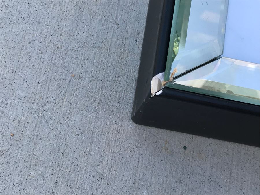 Vintage Photographic Print Of New York City Steelworkers Sitting On Steel Beam In Mirrored Frame - Note Frame Has Damage In Corners See Photos 34.5' X 27' [Photo 3]