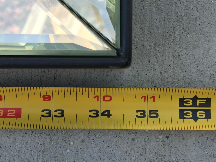 Vintage Photographic Print Of Lights Coming Into Train Station In Mirrored Frame - Note Frame Has Damage In Corners See Photos [Photo 5]