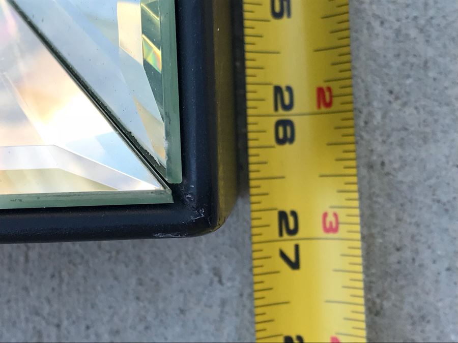 Vintage Photographic Print Of Lights Coming Into Train Station In Mirrored Frame - Note Frame Has Damage In Corners See Photos [Photo 6]