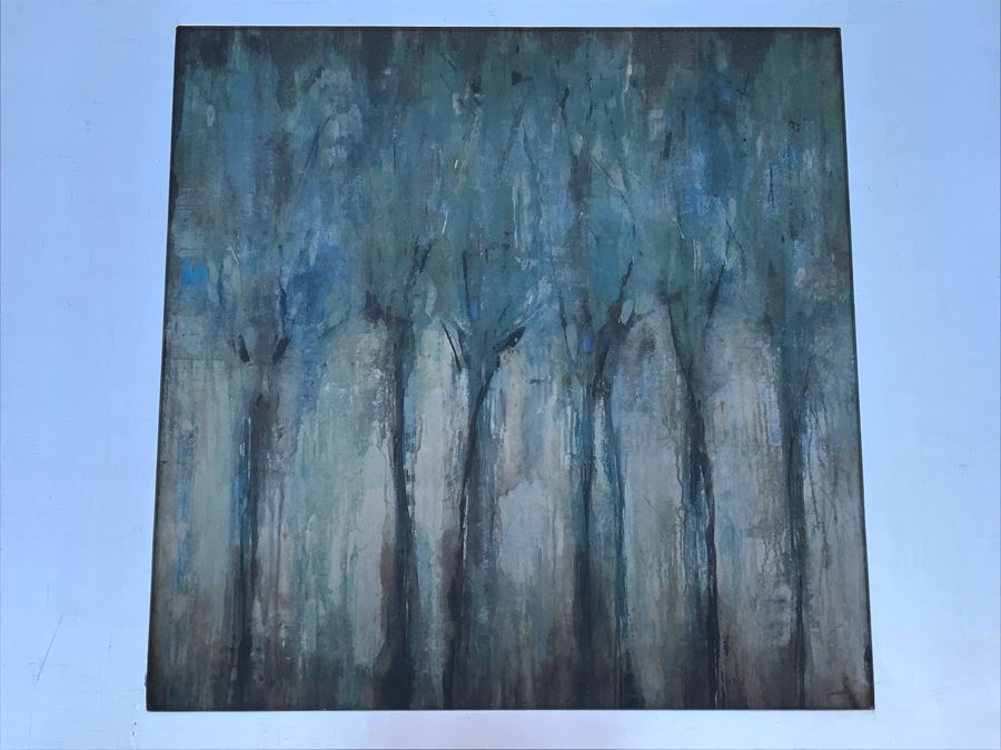 Uttermost Print Of Abstract Trees In Silver Frame 46.5' X 46.5' [Photo 2]