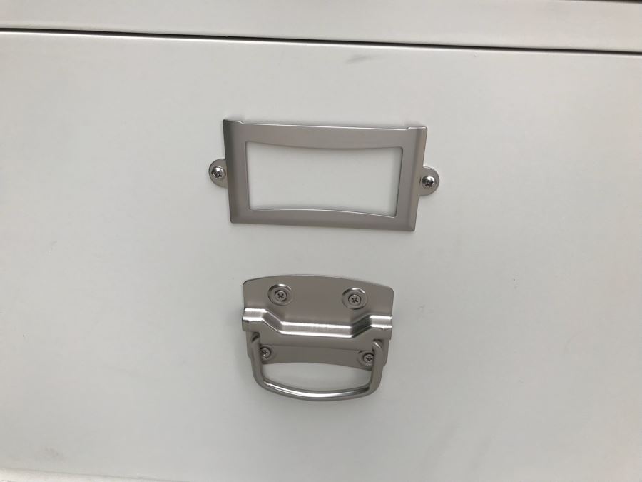 JUST ADDED - White Contemporary Filing Cabinet With 2 Drawers [Photo 5]