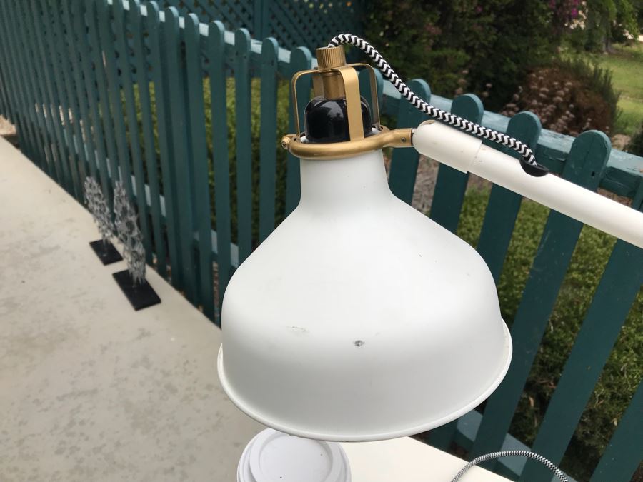 JUST ADDED - White Adjustable Cantilever Desk Lamp [Photo 4]