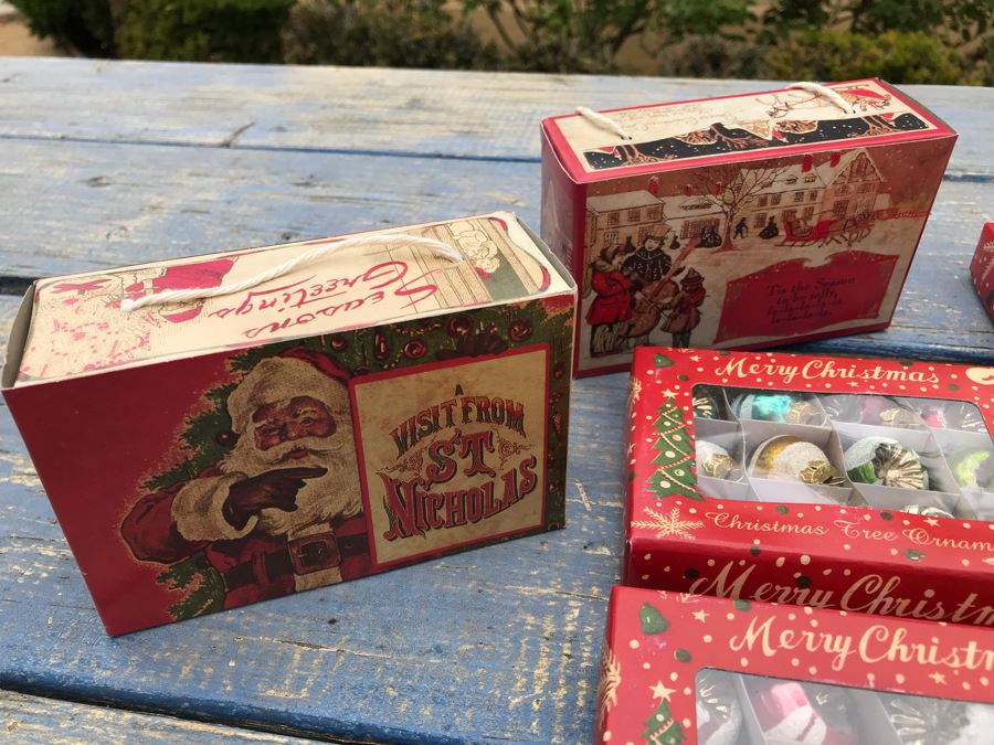JUST ADDED - (10) NEW Boxes Of Miniature Christmas Tree Ornaments And (4) Christmas Gift Boxes [Photo 6]