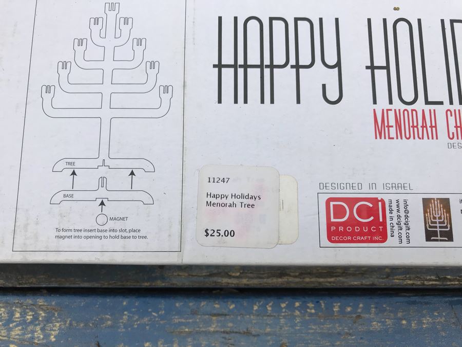 JUST ADDED - (3) NEW Happy Holiday Menorah Christmas Trees [Photo 4]