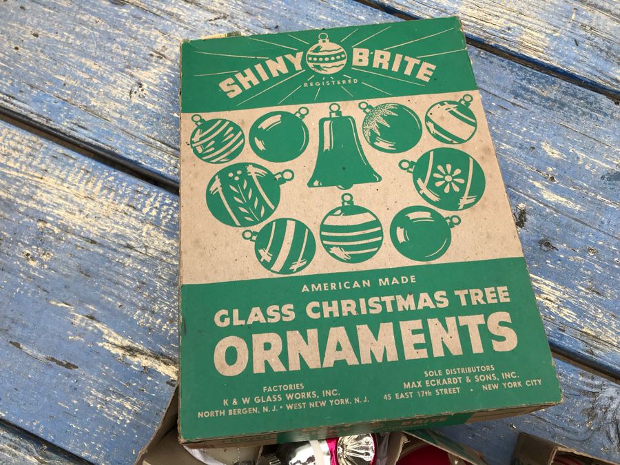 JUST ADDED - Vintage Glass Christmas Tree Ornaments With Some Boxes Mainly Shiny Brite [Photo 21]