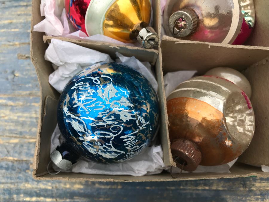 JUST ADDED - Vintage Glass Christmas Tree Ornaments With Some Boxes Mainly Shiny Brite [Photo 17]