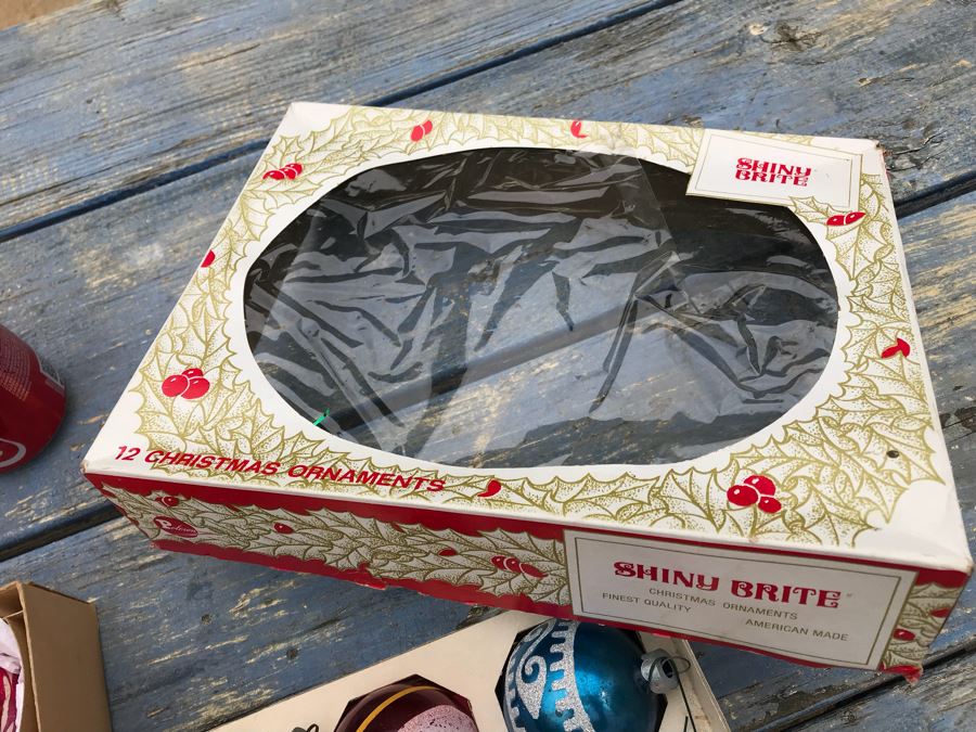 JUST ADDED - Vintage Glass Christmas Tree Ornaments With Some Boxes Mainly Shiny Brite [Photo 5]