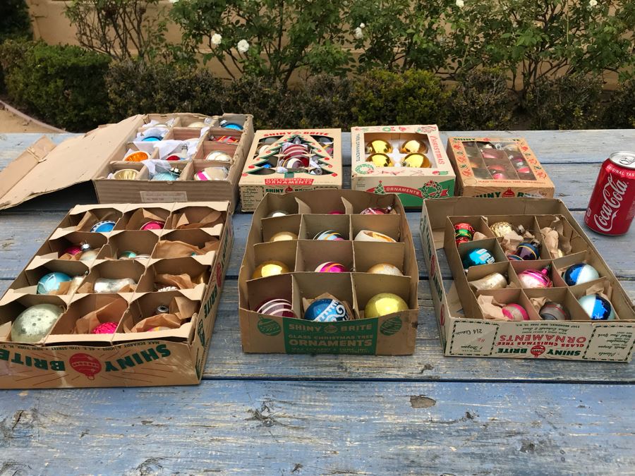 JUST ADDED - Vintage Glass Christmas Tree Ornaments With Some Boxes Mainly Shiny Brite [Photo 26]