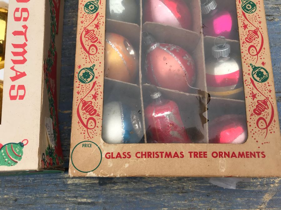 JUST ADDED - Vintage Glass Christmas Tree Ornaments With Some Boxes Mainly Shiny Brite [Photo 13]