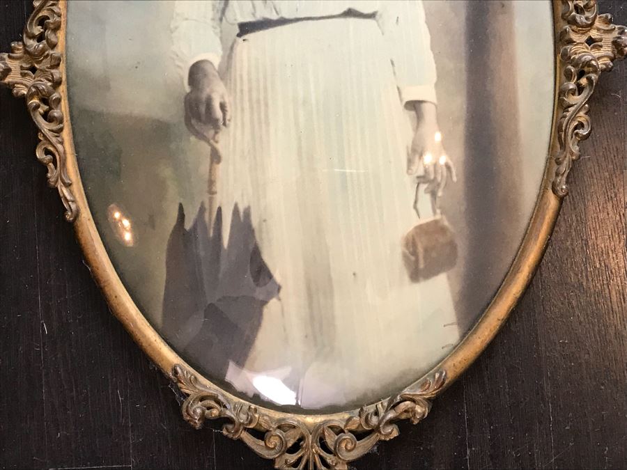 JUST ADDED - Vintage Photograph In Metal Frame With Convex Glass [Photo 4]