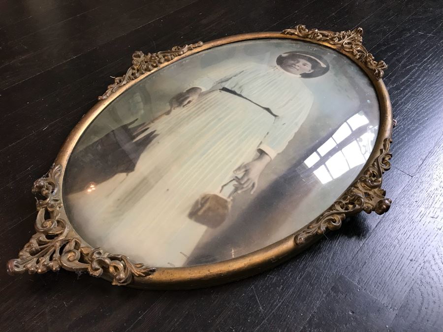 JUST ADDED - Vintage Photograph In Metal Frame With Convex Glass [Photo 7]