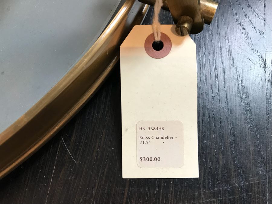 JUST ADDED - 21.5' Brass Chandelier Light Fixture Retails $300 [Photo 9]