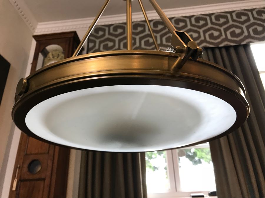 JUST ADDED - 21.5' Brass Chandelier Light Fixture Retails $300 [Photo 3]