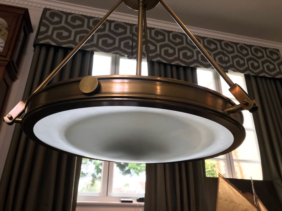 JUST ADDED - 21.5' Brass Chandelier Light Fixture Retails $300 [Photo 4]