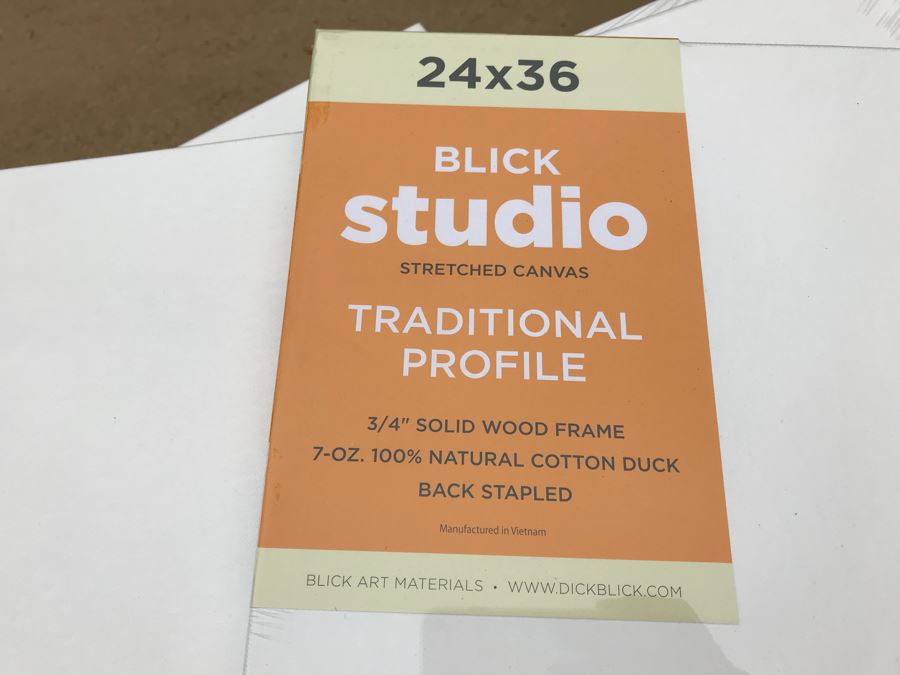 JUST ADDED - Set Of (4) NEW BLICK Studio Stretched Canvas 100% Cotton Duck For Painting Artwork 36' X 36' And (1) NEW 24' X 36' [Photo 7]