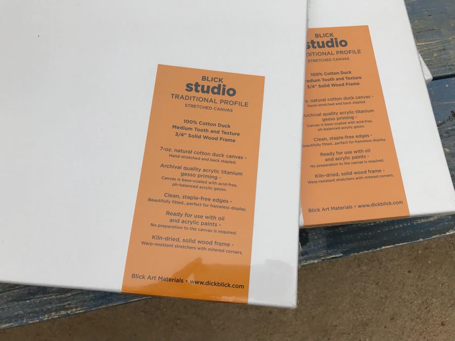 JUST ADDED - Set Of (4) NEW BLICK Studio Stretched Canvas 100% Cotton Duck For Painting Artwork 36' X 36' And (1) NEW 24' X 36' [Photo 4]