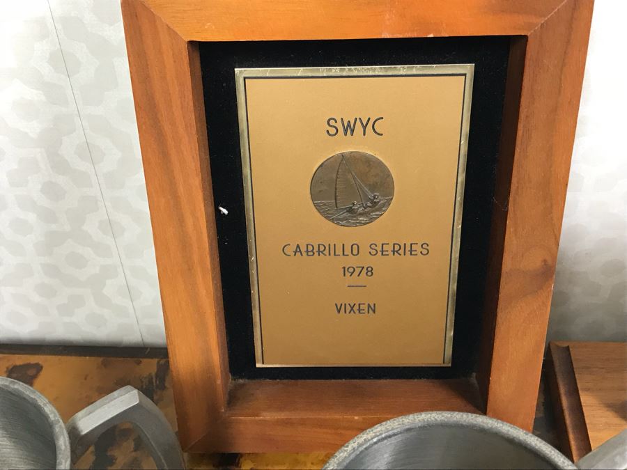 JUST ADDED - Collection Of Various Sailing Trophies (2) With Barometer And Thermometer [Photo 14]